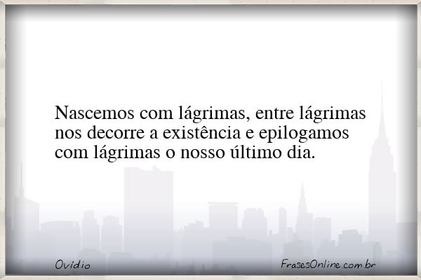 Frase de Ovídio