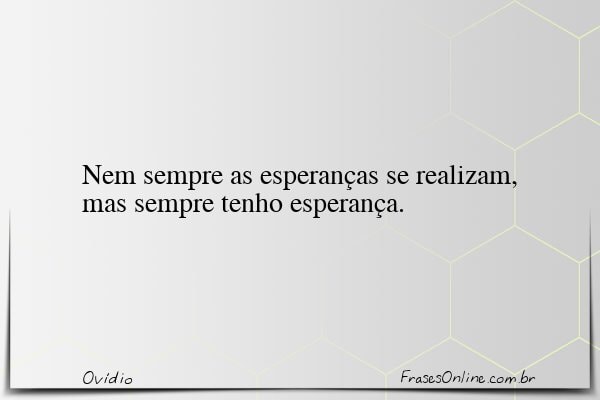 Frase de Ovídio