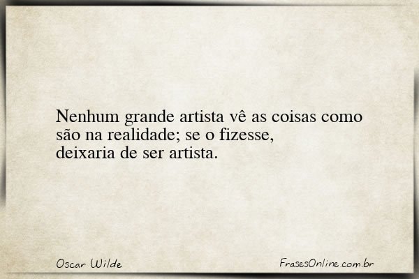 Frase de Oscar Wilde