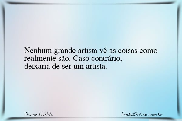 Frase de Oscar Wilde
