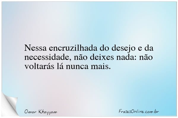 Frase de Omar Khayyam