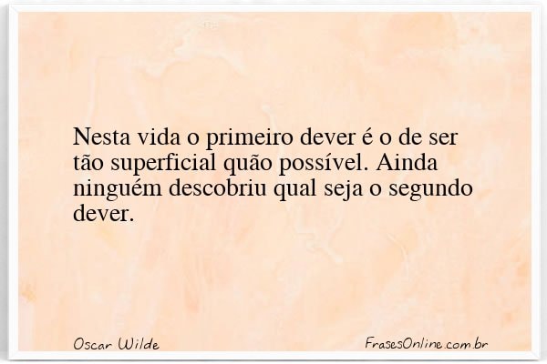 Frase de Oscar Wilde