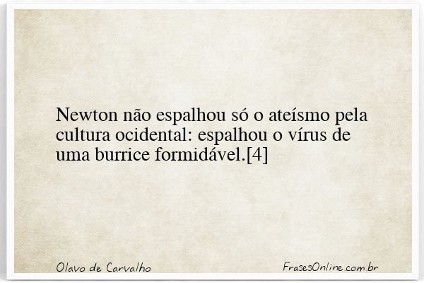 Frase de Olavo de Carvalho