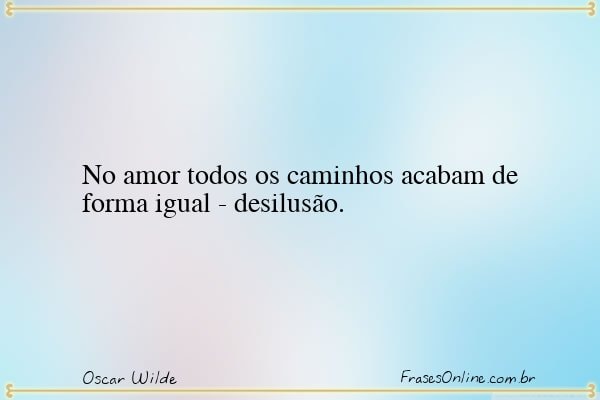 Frase de Oscar Wilde
