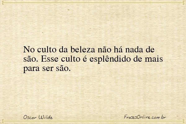 Frase de Oscar Wilde