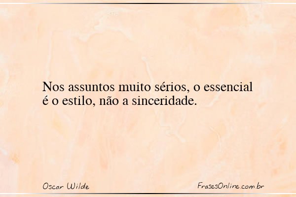 Frase de Oscar Wilde
