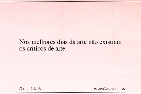 Frase de Oscar Wilde