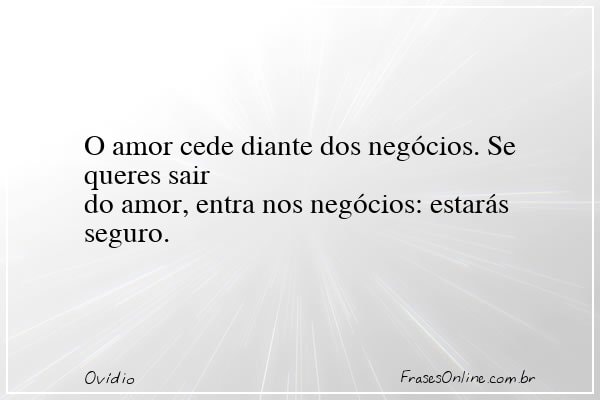 Frase de Ovídio