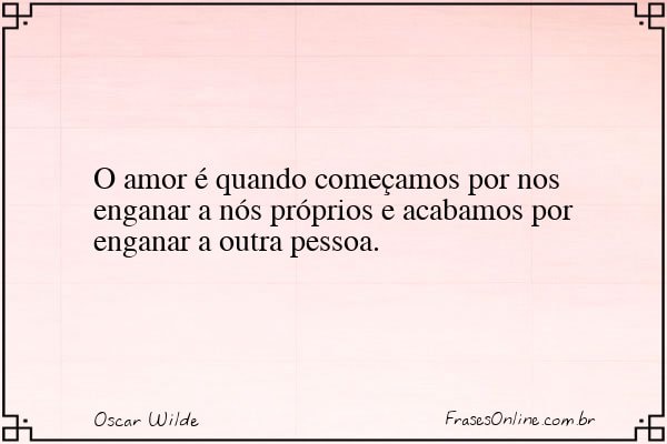 Frase de Oscar Wilde