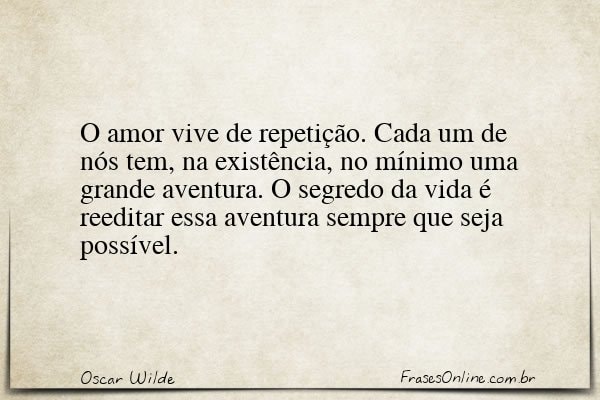 Frase de Oscar Wilde