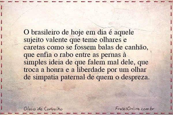 Frase de Olavo de Carvalho