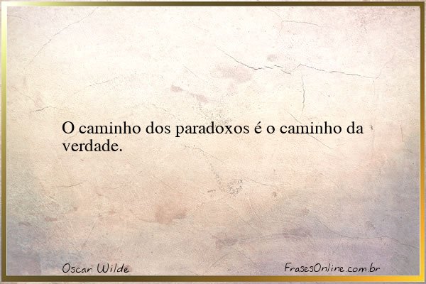 Frase de Oscar Wilde