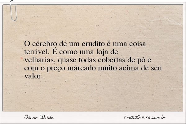 Frase de Oscar Wilde