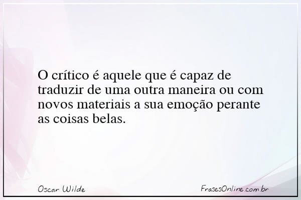 Frase de Oscar Wilde