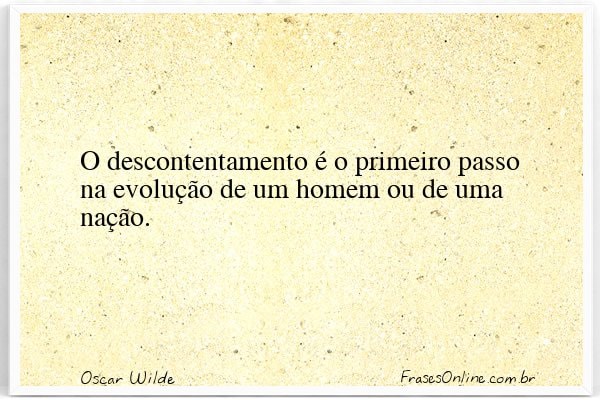 Frase de Oscar Wilde