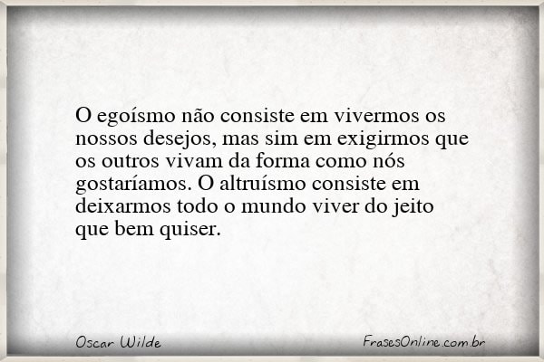 Frase de Oscar Wilde