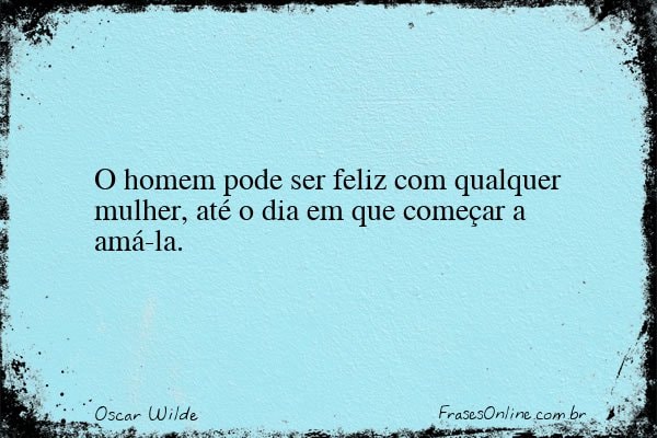 Frase de Oscar Wilde