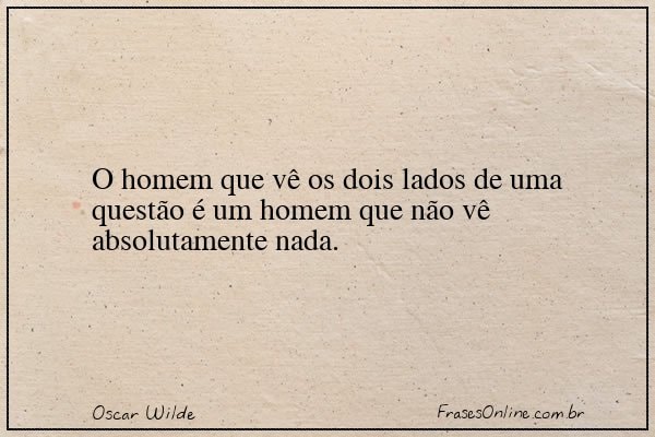 Frase de Oscar Wilde