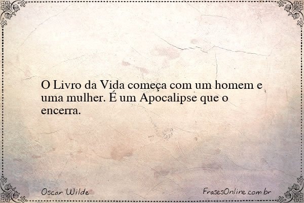 Frase de Oscar Wilde