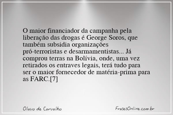 Frase de Olavo de Carvalho