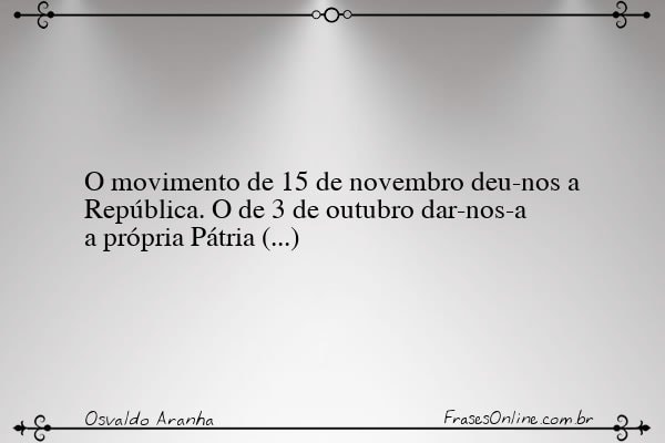 Frase de Osvaldo Aranha