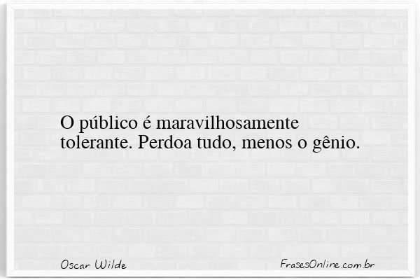 Frase de Oscar Wilde