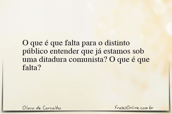 Frase de Olavo de Carvalho