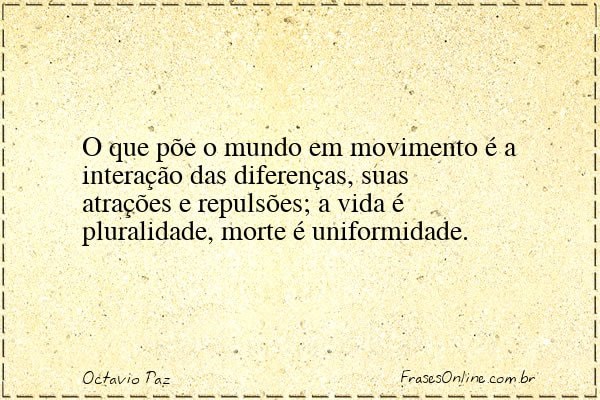 Frase de Octavio Paz