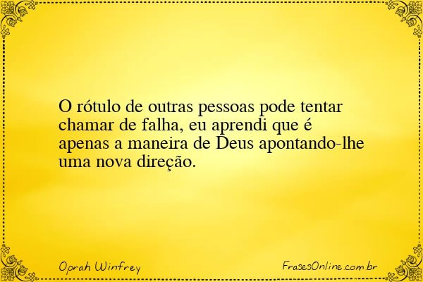 Frase de Oprah Winfrey