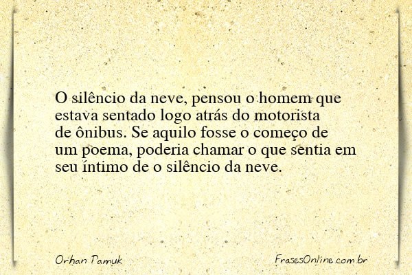 Frase de Orhan Pamuk