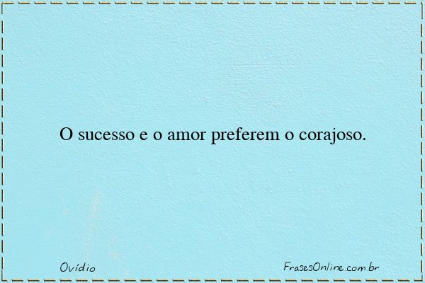 Frase de Ovídio