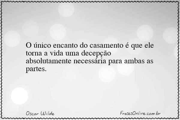 Frase de Oscar Wilde