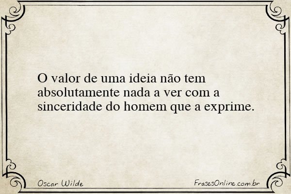 Frase de Oscar Wilde