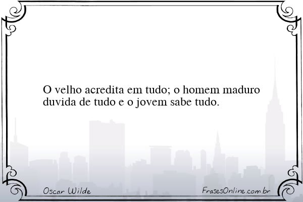 Frase de Oscar Wilde