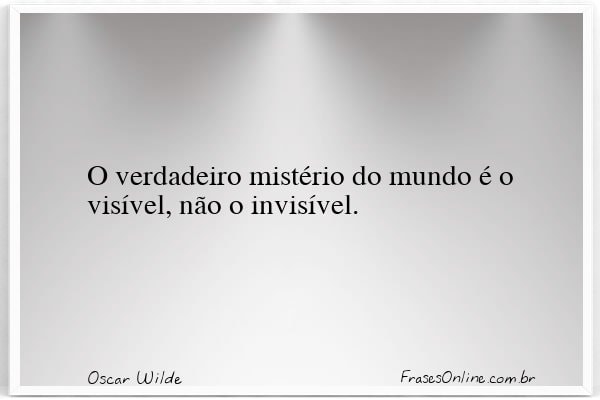 Frase de Oscar Wilde
