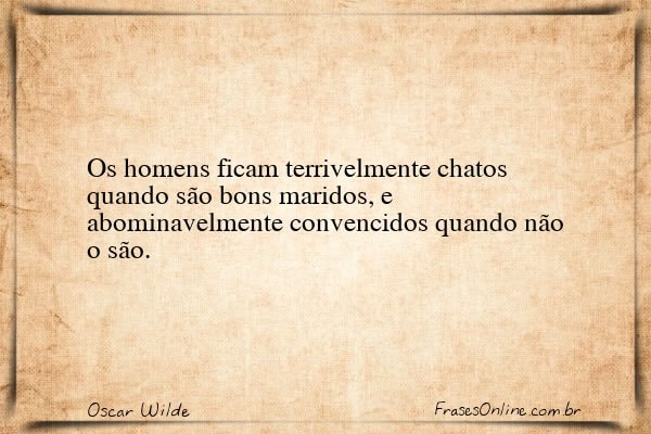 Frase de Oscar Wilde