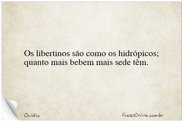 Frase de Ovídio