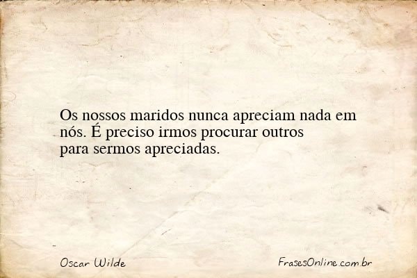 Frase de Oscar Wilde