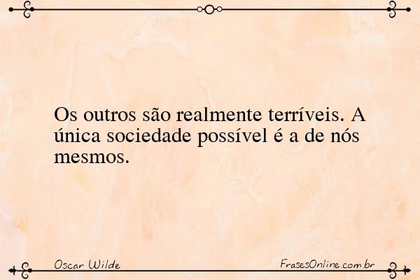 Frase de Oscar Wilde
