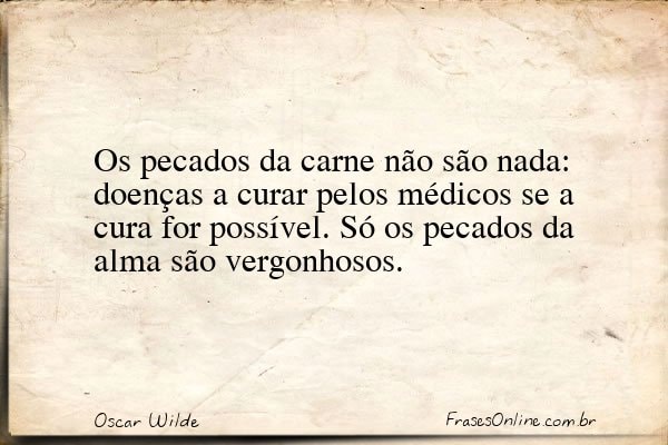Frase de Oscar Wilde