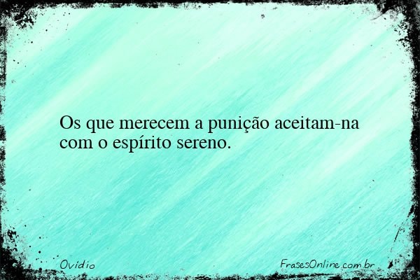 Frase de Ovídio