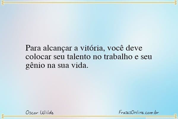 Frase de Oscar Wilde