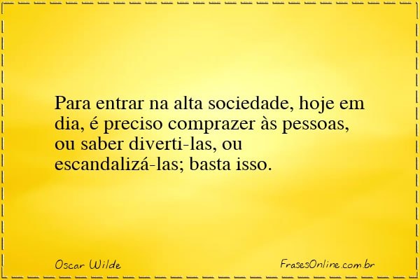 Frase de Oscar Wilde