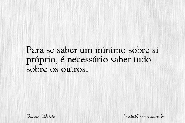 Frase de Oscar Wilde