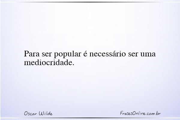 Frase de Oscar Wilde