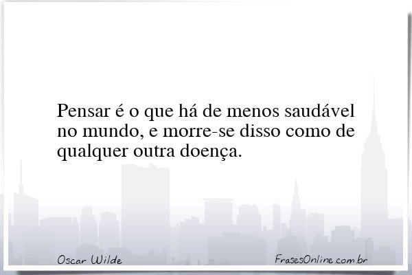 Frase de Oscar Wilde