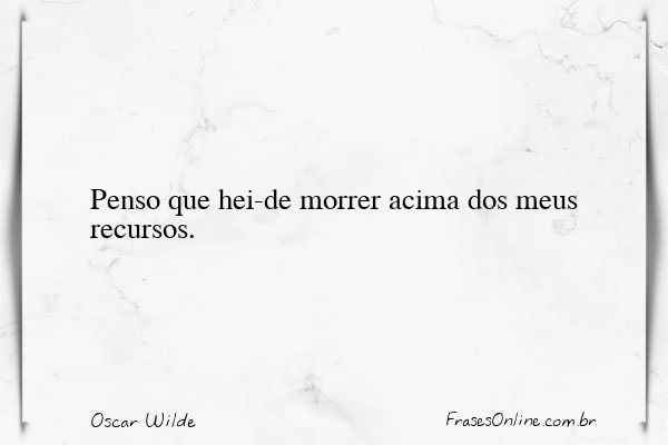 Frase de Oscar Wilde