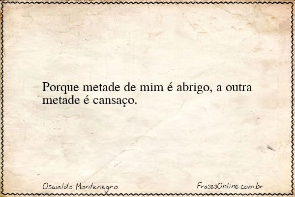 Frase de Oswaldo Montenegro