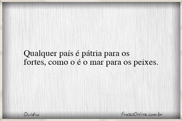 Frase de Ovídio