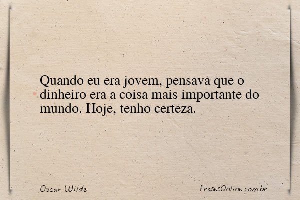 Frase de Oscar Wilde